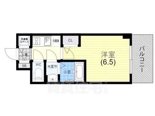 エスリード神戸兵庫駅ミッドポート【13階】の間取り