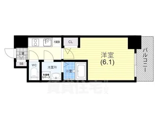 エスリード神戸兵庫駅ミッドポート【12階】の間取り