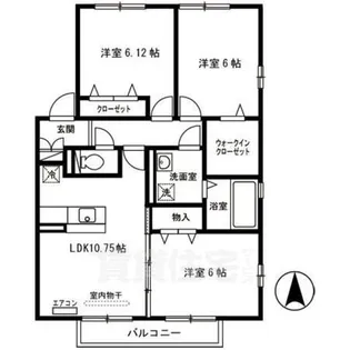 リビングタウン四条大路C棟【2階】の間取り