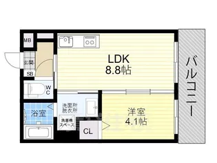 リアライズ長居公園通【1階】の間取り