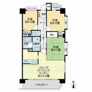 ライオンズマンション西伏屋第2【3階】の間取り