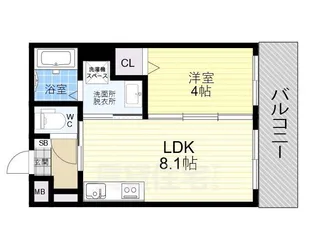 リアライズ長居公園通【2階】の間取り