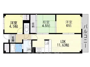 グランドール高鷲【3階】の間取り