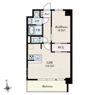 1LDKの間取り画像