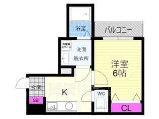 REGIA大亀谷【2階】の間取り