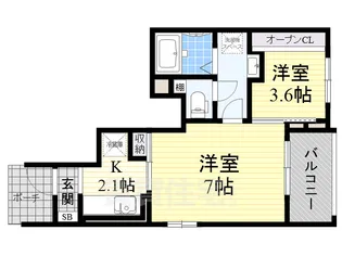 ヴェルトゥ マリ【1階】の間取り