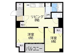 ニューカントリーハイム新高【102号室】の間取り