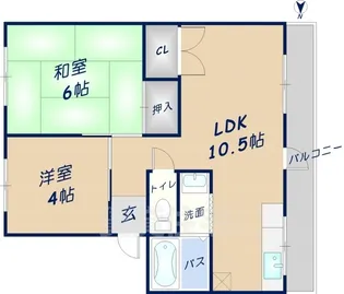 菅原三和マンション【2階】の間取り
