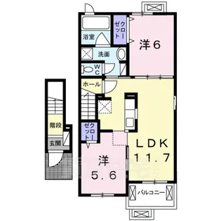 ラ.ノストラ.カーサK 4【2階】の間取り