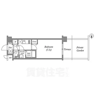 アスヴェル京都壬生WEST【1階】の間取り