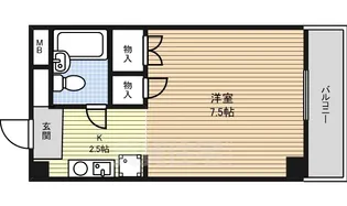 コスモパレスピースワン【5階】の間取り
