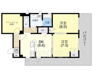 KUDOUマンション【1階】の間取り