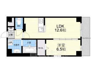 ラヴィベール西宮【1階】の間取り