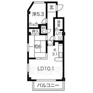 グランドヒルズ西川【5階】の間取り