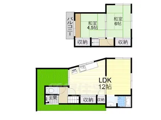 兵庫県尼崎市南塚口町8丁目【テラスハウス】の間取り