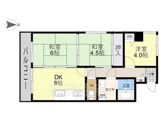 メイプルハイツ【6階】の間取り