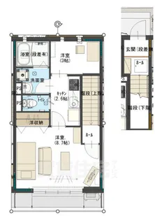 すみれマンション【2階】の間取り