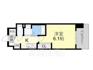 Luxe新大阪西【9階】の間取り