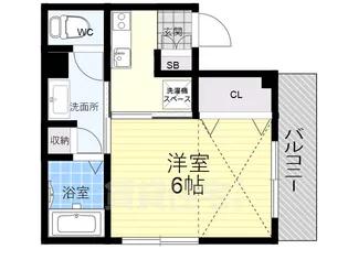 1DKの間取り画像