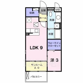 ペニー・レイン【1階】の間取り