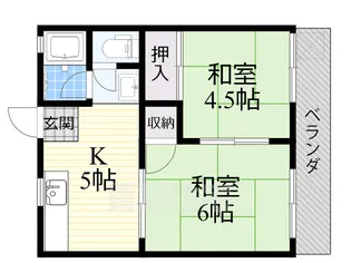 コーポみその A【2階】の間取り