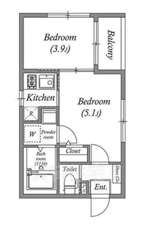 ハーモニーテラス小路東3【2階】の間取り