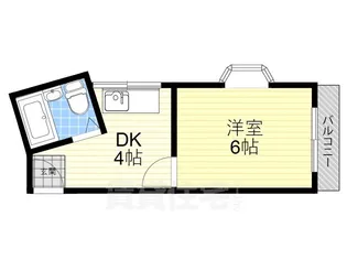 三井マンション【4階】の間取り