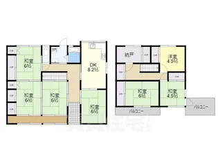 大阪府柏原市大字青谷【一戸建】の間取り