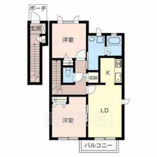 大阪府堺市西区鶴田町【アパート】の間取り