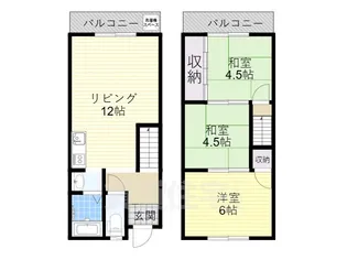 ペディハイツ八尾本町【2階】の間取り