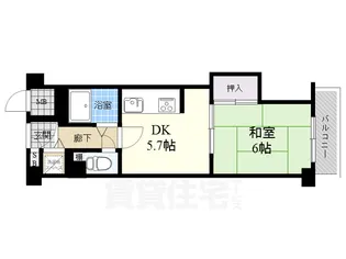 ファミールハイツ北大阪5号棟2番館【5階】の間取り