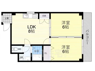 ハイツ南郷【2階】の間取り