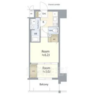 エスリード栄エステージ【9階】の間取り