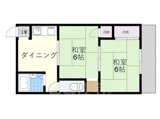 山口マンション【401号室】の間取り