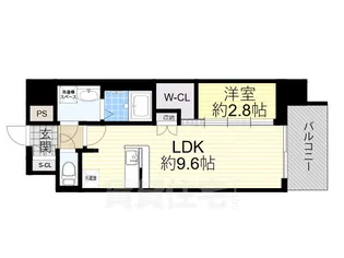 プレサンスNEO上新庄PRIMECRUIS【10階】の間取り