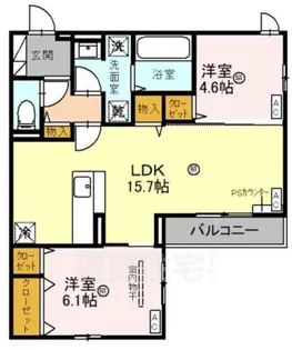 クラシスト甲子園一番町I【3階】の間取り