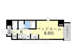 ブロード塚本駅前レジデンス【2階】の間取り