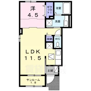 パルファン南落合04【1階】の間取り