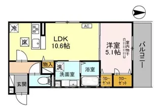 vogue京都桂【1階】の間取り