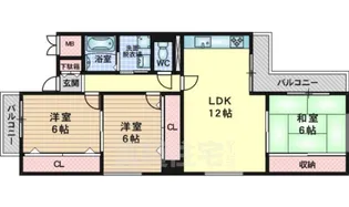 大阪府吹田市山手町1丁目【マンション】の間取り