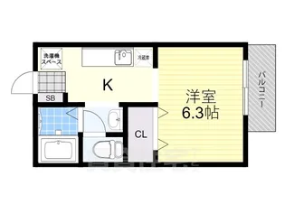 シャマードハイツ【1階】の間取り