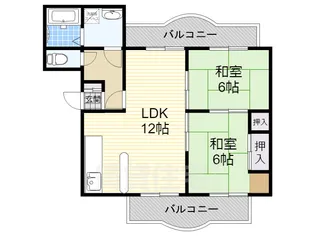 ヴェラハイツ山本【305号室】の間取り
