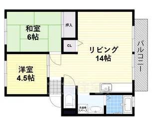 リーブハイツ【1階】の間取り