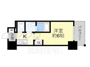 エスリード新大阪ザ・プレミアWEST【14階】の間取り