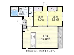 CASA UNO【2階】の間取り