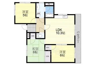 新栄プロパティー太子【1階】の間取り