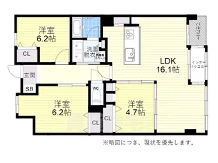 サンメールIMAIKE【3階】の間取り