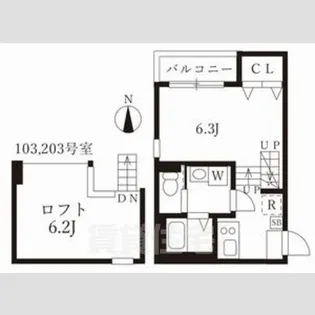 ハーモニーテラス愛知町3【1階】の間取り