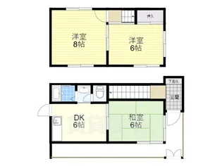 兵庫県尼崎市南武庫之荘8丁目【一戸建】の間取り
