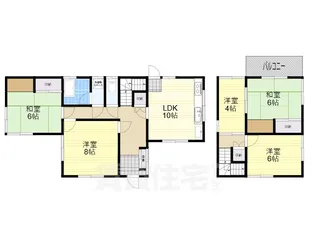 大阪府河内長野市楠ケ丘【一戸建】の間取り